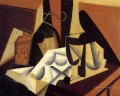 白いテーブルクロスのある静物画 1916年 フアン・グリ